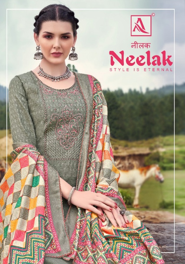 Alok Neelak Wholesale Pure Wool Pashmina Dress Material
