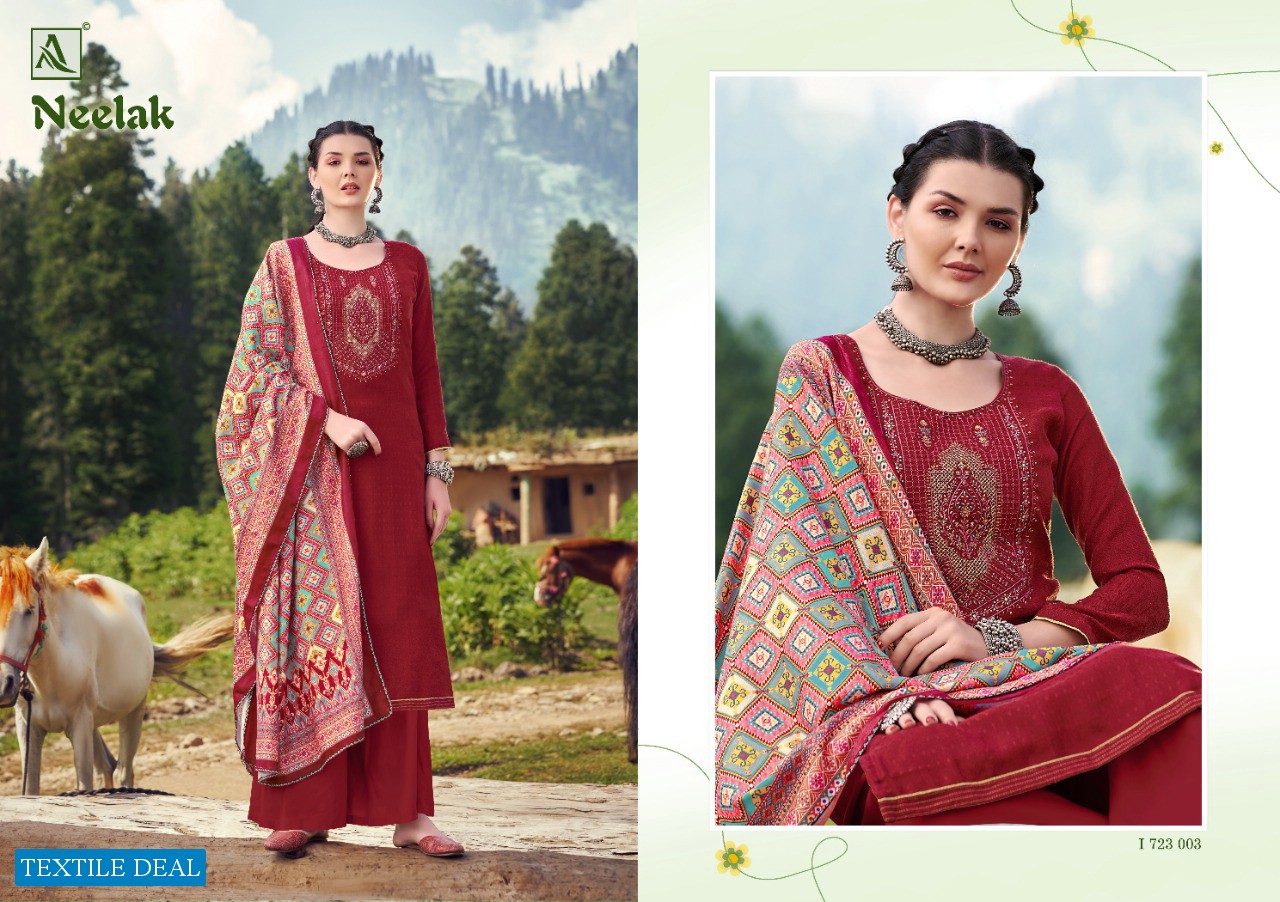 Alok Neelak Wholesale Pure Wool Pashmina Dress Material