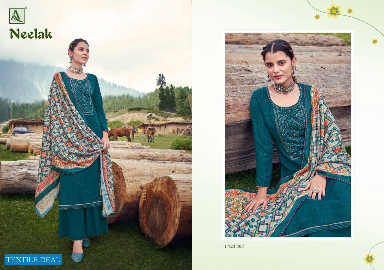 Alok Neelak Wholesale Pure Wool Pashmina Dress Material