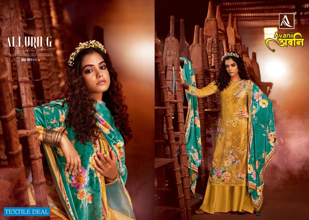 Alok Avanii Wholesale Pure Viscose Velvet Zari Coding Work Winter Dress