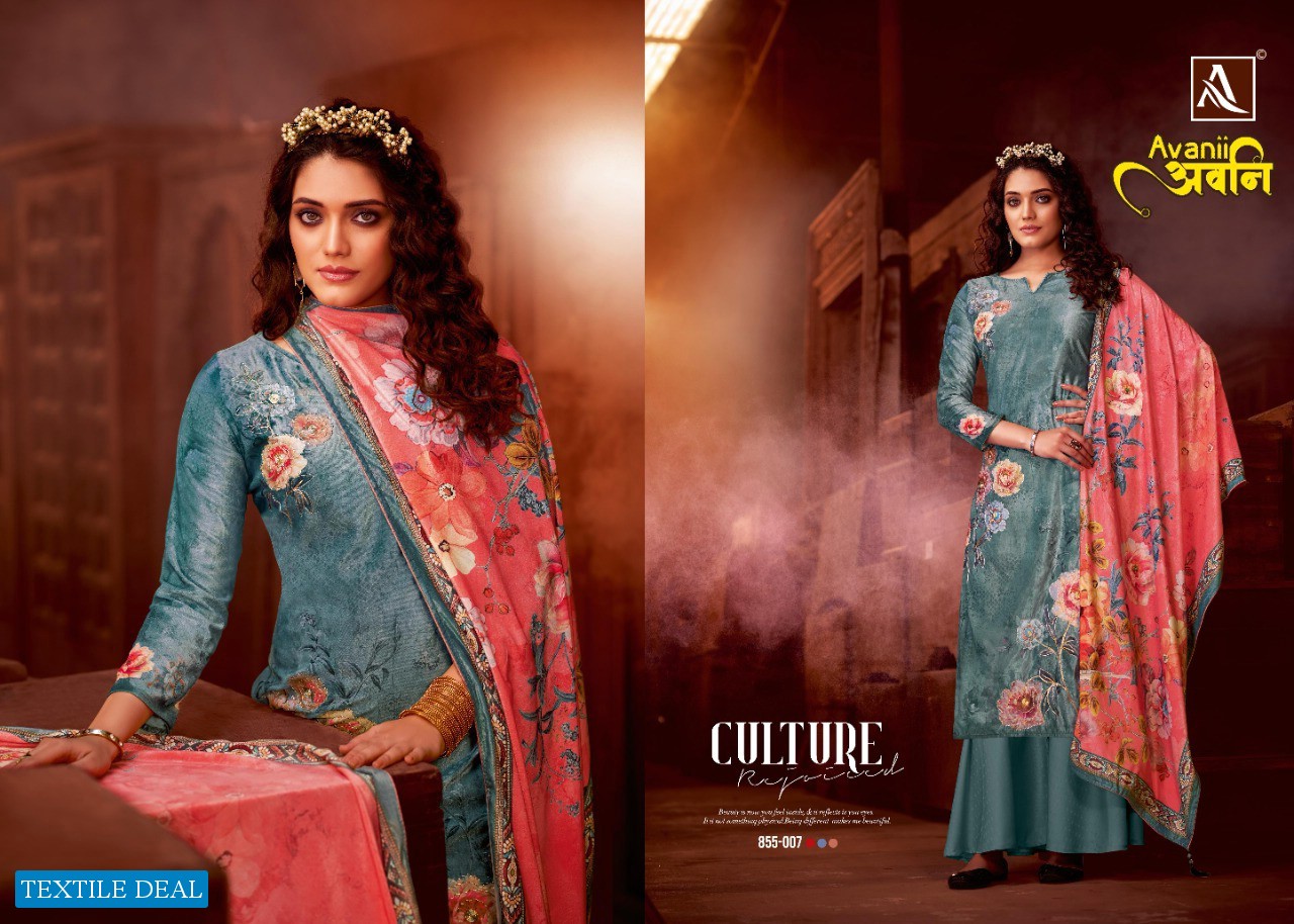Alok Avanii Wholesale Pure Viscose Velvet Zari Coding Work Winter Dress