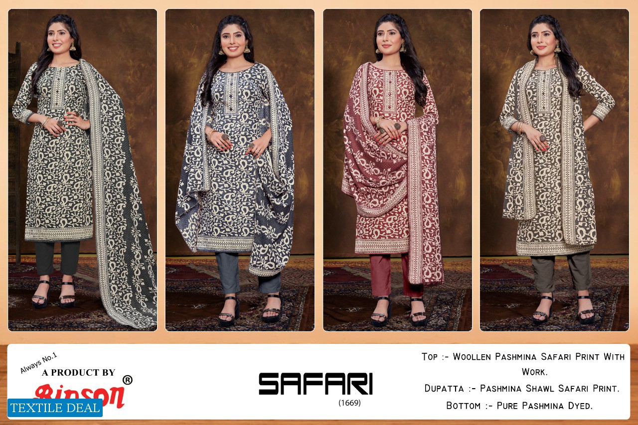 Bipson Safari 1669 Wholesale Woolen Pashmina Dress