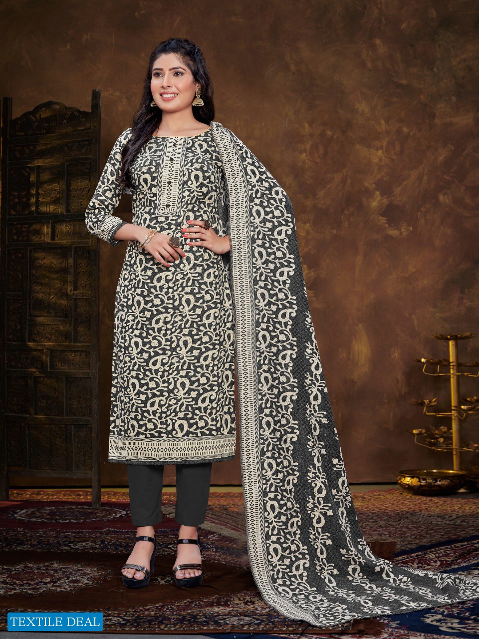 Bipson Safari 1669 Wholesale Woolen Pashmina Dress