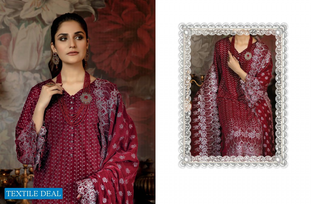 Adans Libas Zari Embroidered Velvet Pakistani Dress Catalogs