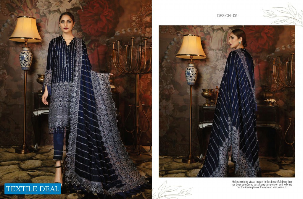 Adans Libas Zari Embroidered Velvet Pakistani Dress Catalogs