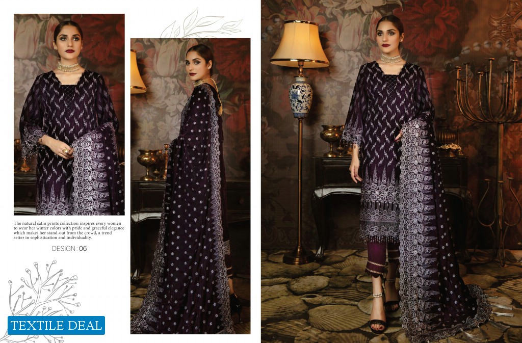 Adans Libas Zari Embroidered Velvet Pakistani Dress Catalogs