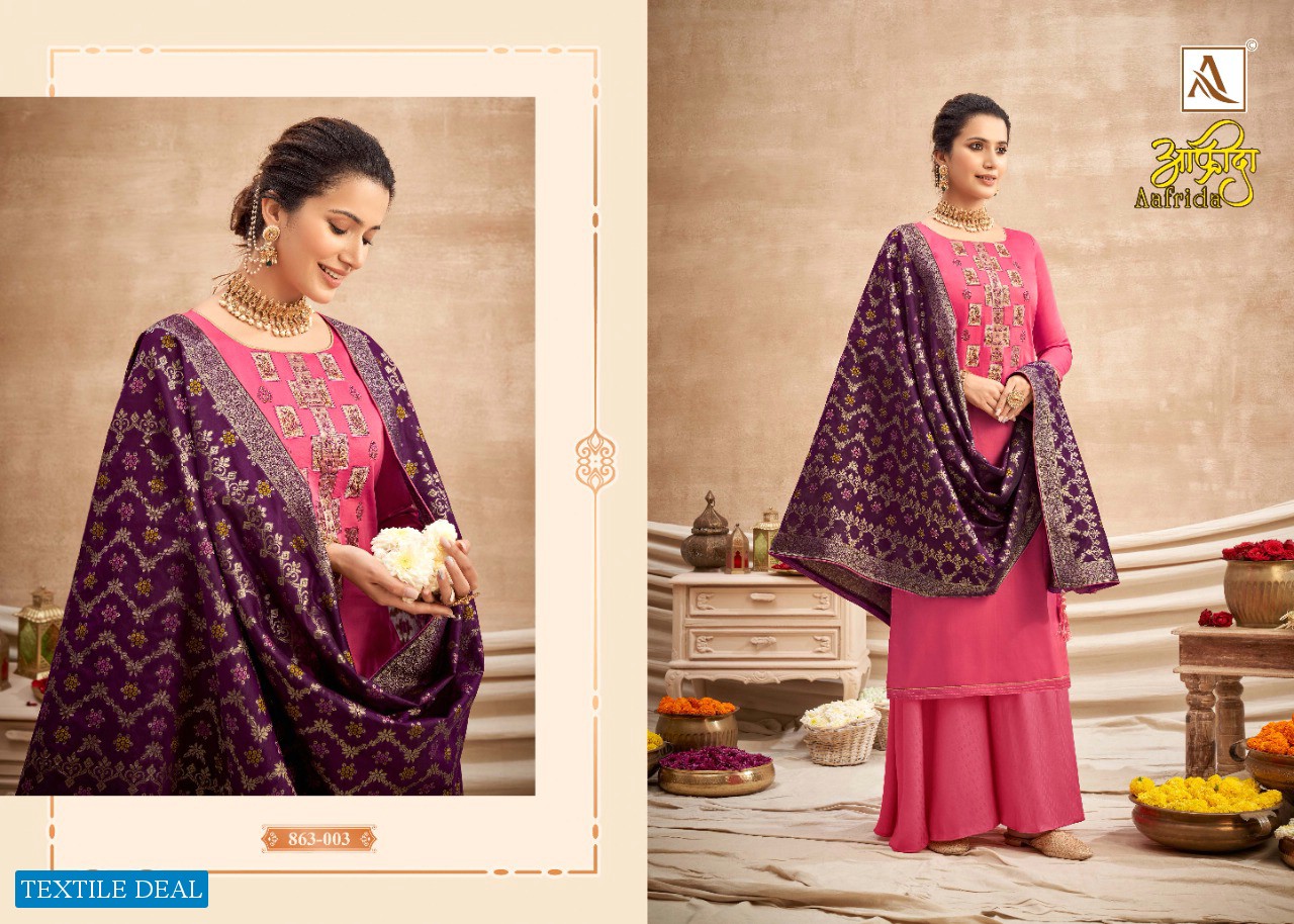 Alok Aafrida Wholesale Pure Zam Cotton Work Dress