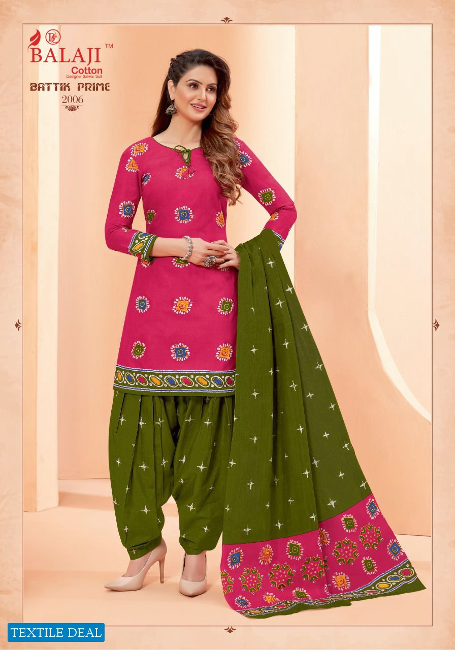 Balaji Battik Prime Vol-2 Wholesale Pure Cotton Dress Material