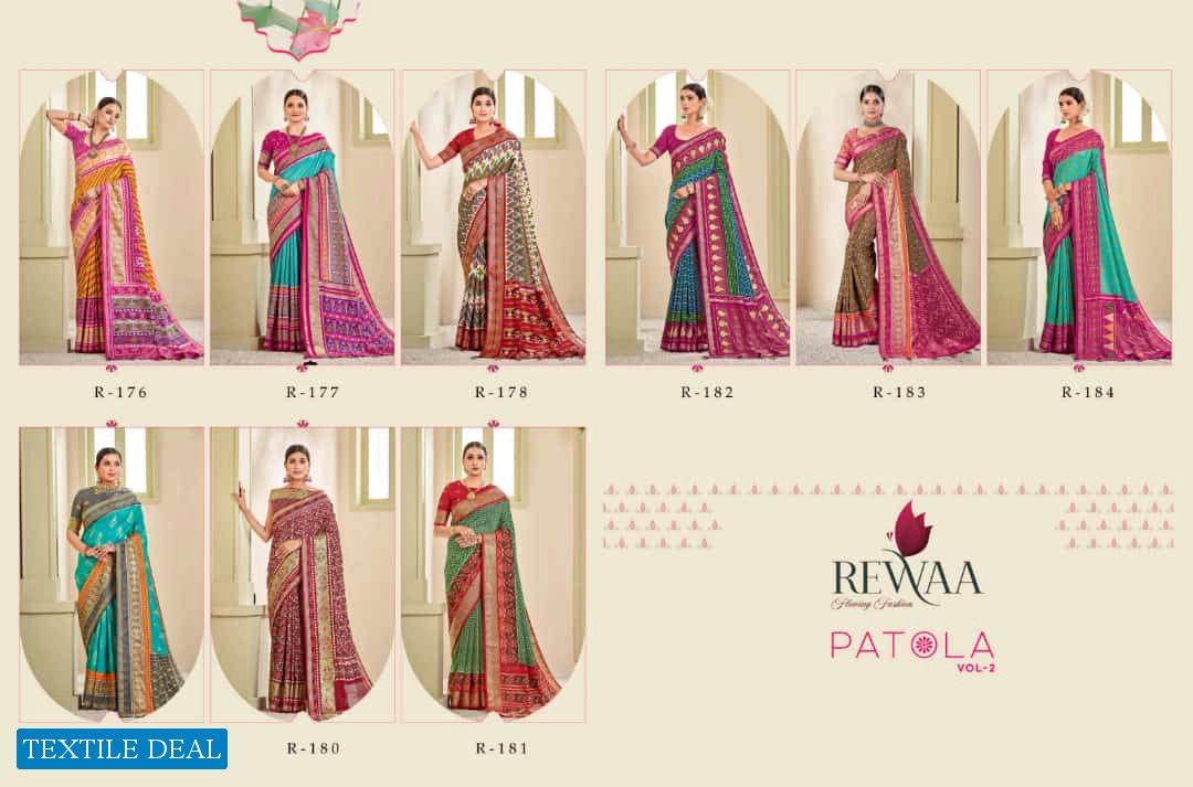 Rewaa Patola Vol-2 Wholesale Silk Based Indian Sarees
