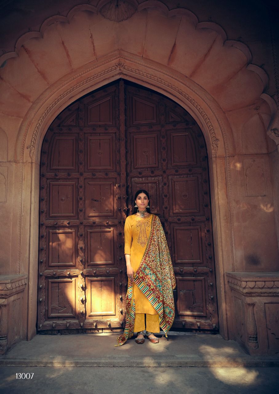 Deepsy Tahjib Wholesale Pashmina Print With Work Dress Material