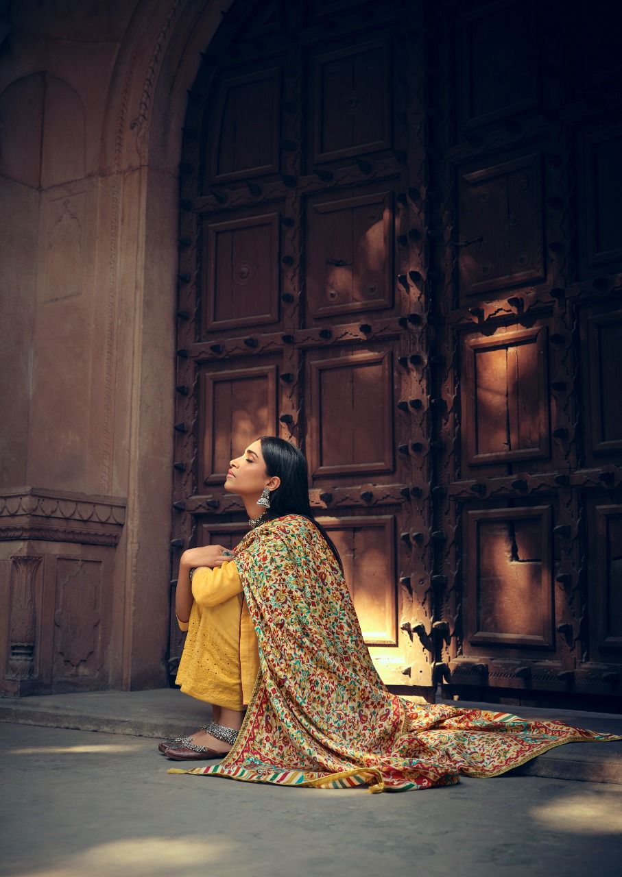 Deepsy Tahjib Wholesale Pashmina Print With Work Dress Material