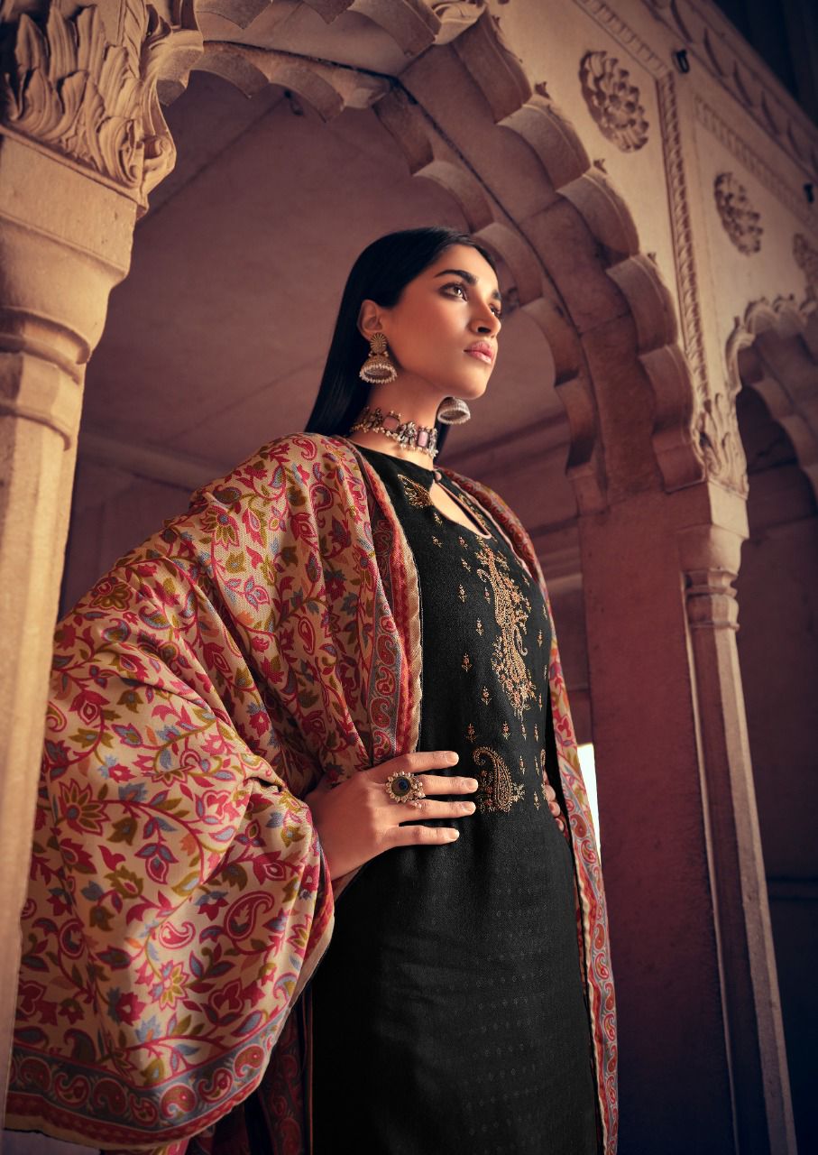 Deepsy Tahjib Wholesale Pashmina Print With Work Dress Material