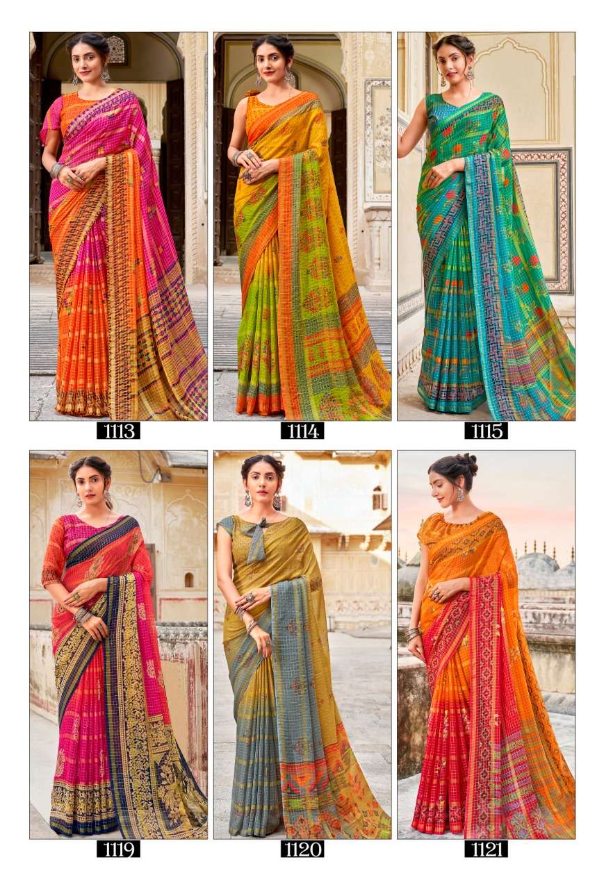 VINAMRA VISCOSE PRINTS ELEVEN VOL 2 FANCY SAREES WHOLESALER