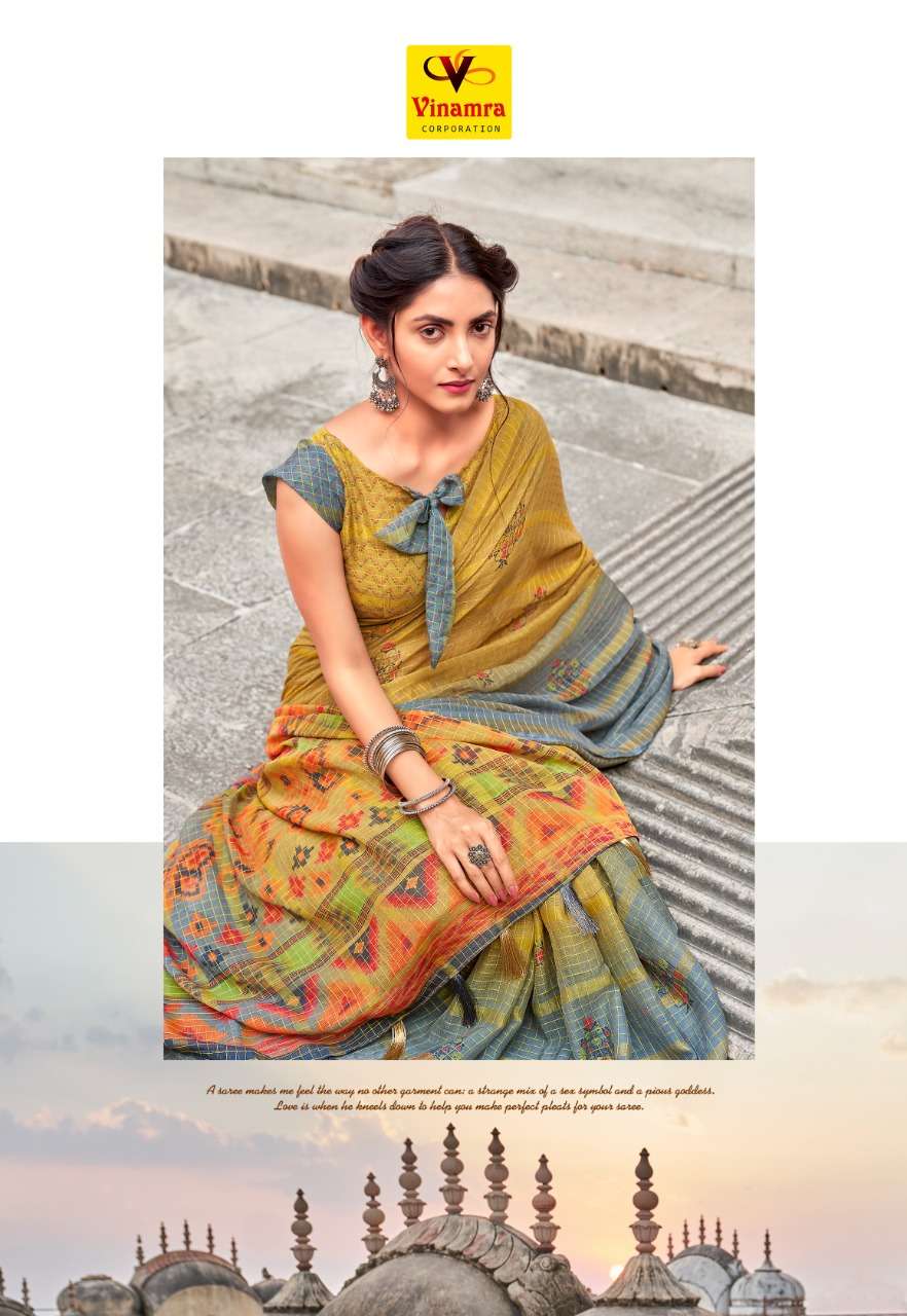 VINAMRA VISCOSE PRINTS ELEVEN VOL 2 FANCY SAREES WHOLESALER