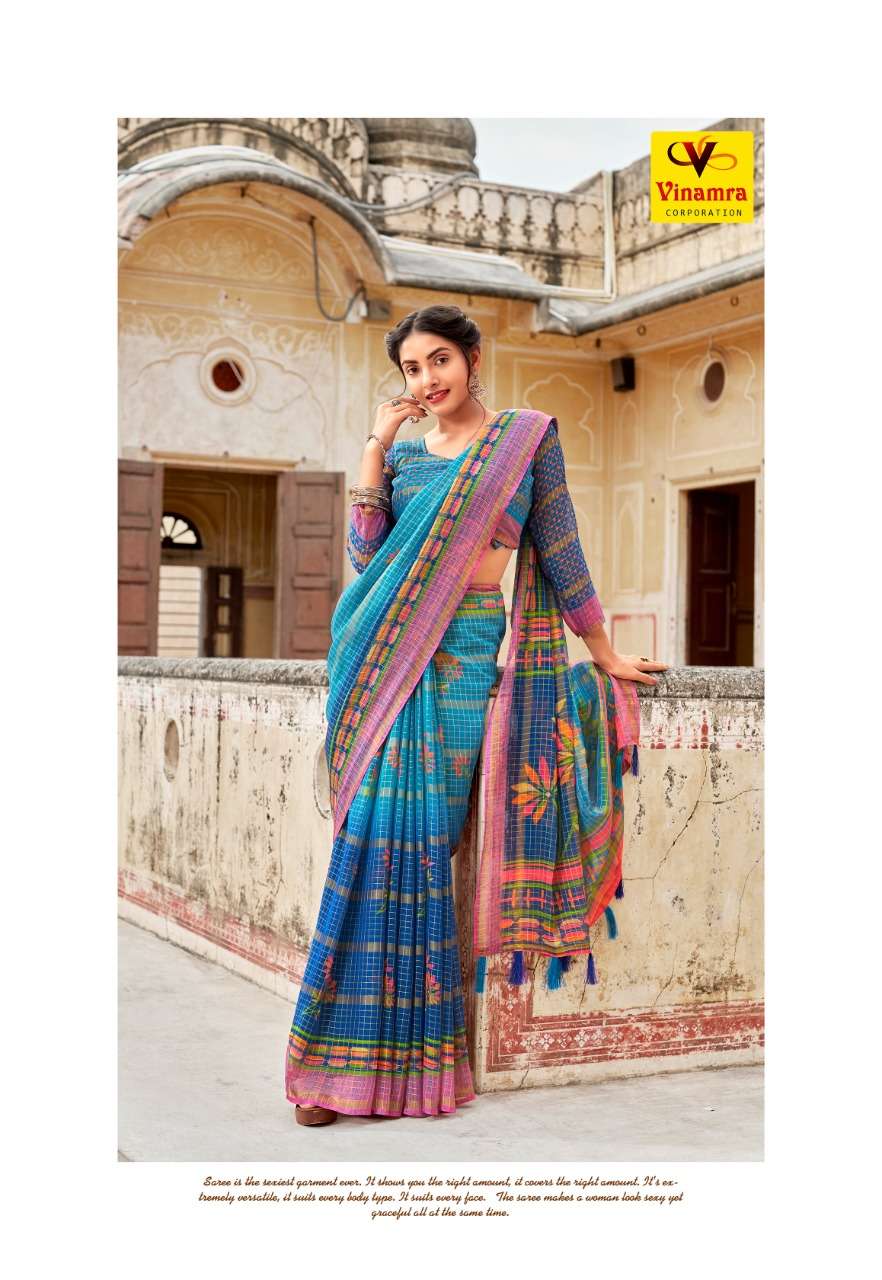 VINAMRA VISCOSE PRINTS ELEVEN VOL 2 FANCY SAREES WHOLESALER