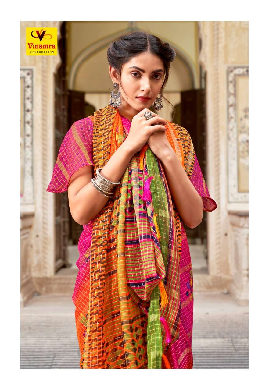 VINAMRA VISCOSE PRINTS ELEVEN VOL 2 FANCY SAREES WHOLESALER