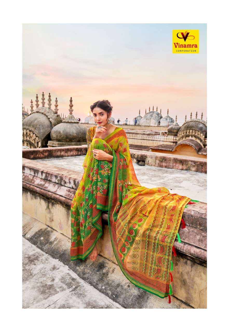 VINAMRA VISCOSE PRINTS ELEVEN VOL 2 FANCY SAREES WHOLESALER