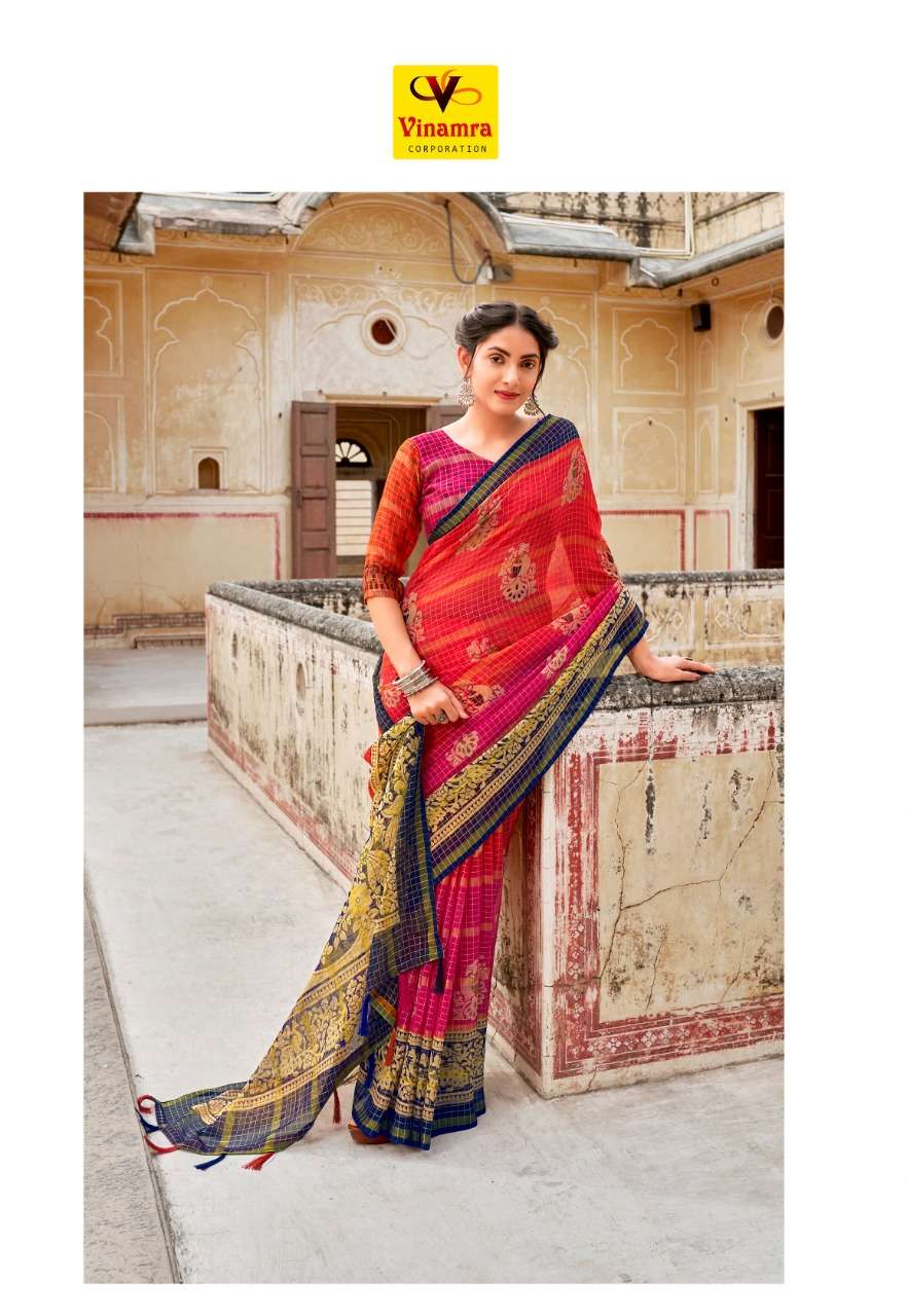 VINAMRA VISCOSE PRINTS ELEVEN VOL 2 FANCY SAREES WHOLESALER