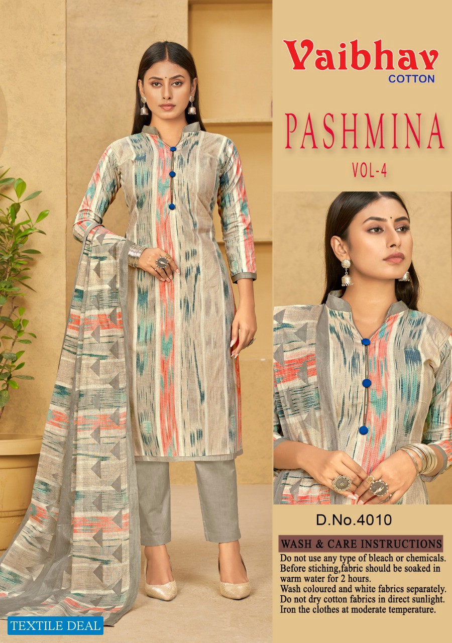 Vaibhav Cotton Pashmina Vol-4 Wholesale Winter Dress Material