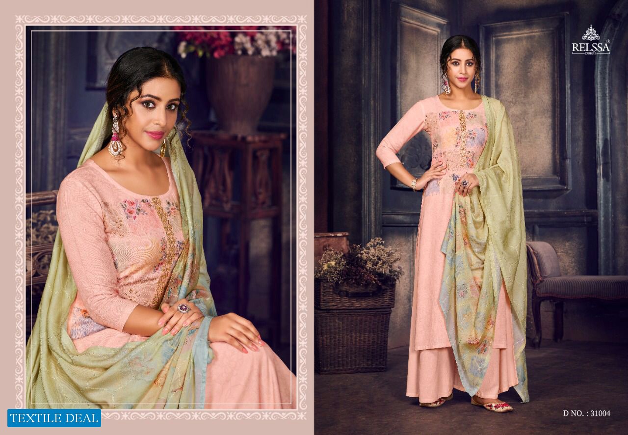 Relssa Yamberzal Wholesale Pure Modal Silk With Handwork Salwar Kameez