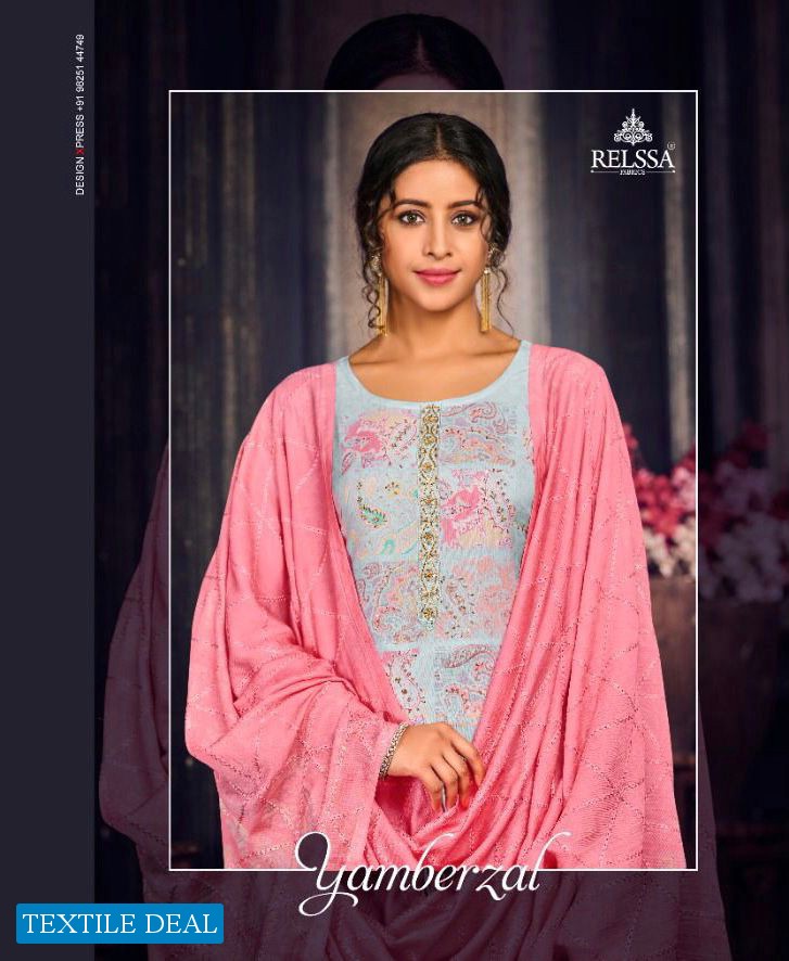 Relssa Yamberzal Wholesale Pure Modal Silk With Handwork Salwar Kameez