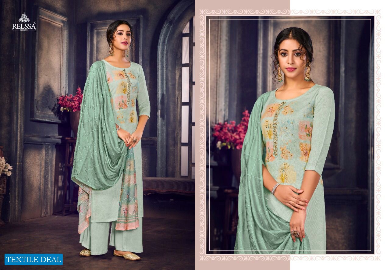Relssa Yamberzal Wholesale Pure Modal Silk With Handwork Salwar Kameez