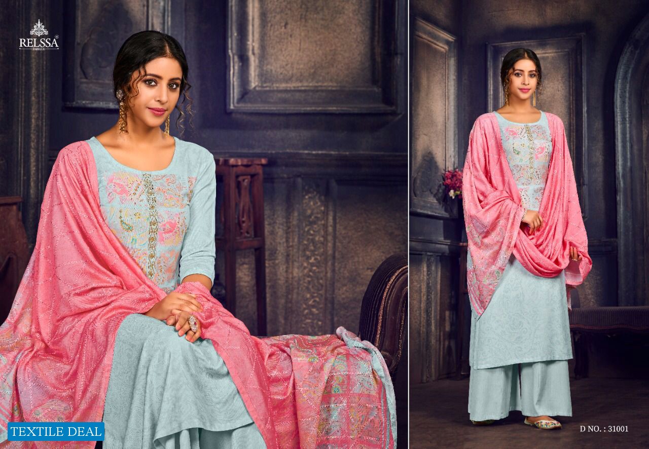 Relssa Yamberzal Wholesale Pure Modal Silk With Handwork Salwar Kameez