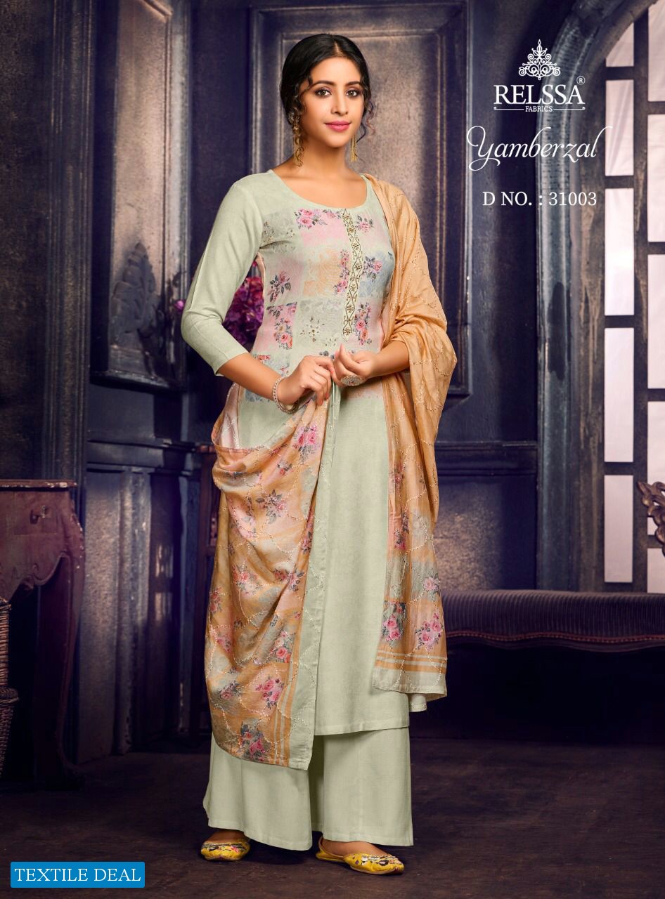 Relssa Yamberzal Wholesale Pure Modal Silk With Handwork Salwar Kameez