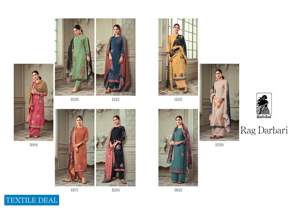 Sahiba Rag Darbari Wholesale Staple Twill Handwork Salwar Kameez