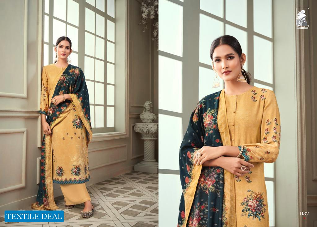 Sahiba Rag Darbari Wholesale Staple Twill Handwork Salwar Kameez
