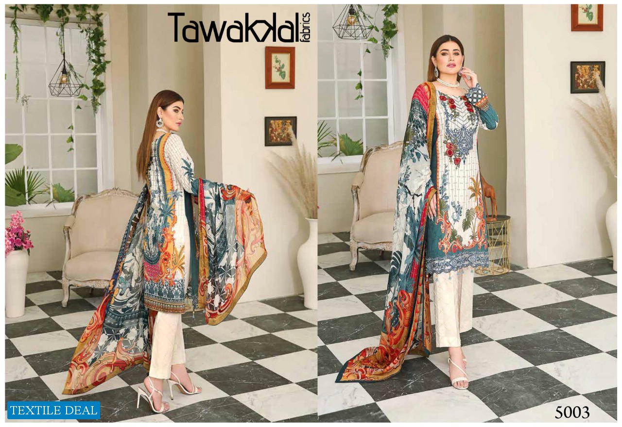 Tawakkal Opulence Luxury Cotton Vol-5 Wholesale Karachi print Dress