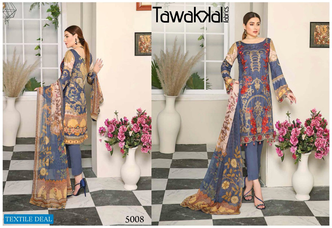Tawakkal Opulence Luxury Cotton Vol-5 Wholesale Karachi print Dress