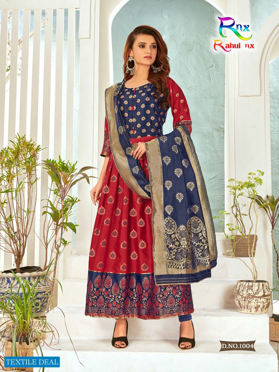 Rahul Nx Minakari Gown Wholesale Gown With Dupattas