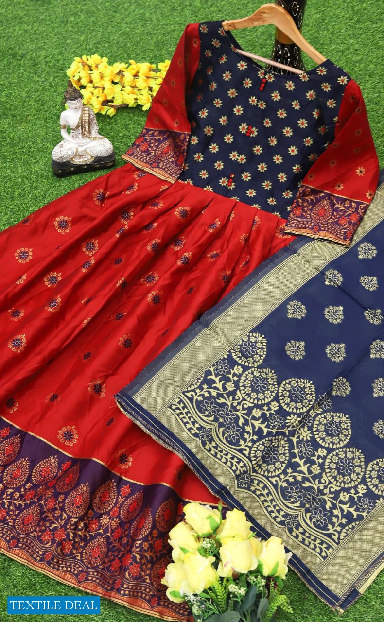 Rahul Nx Minakari Gown Wholesale Gown With Dupattas