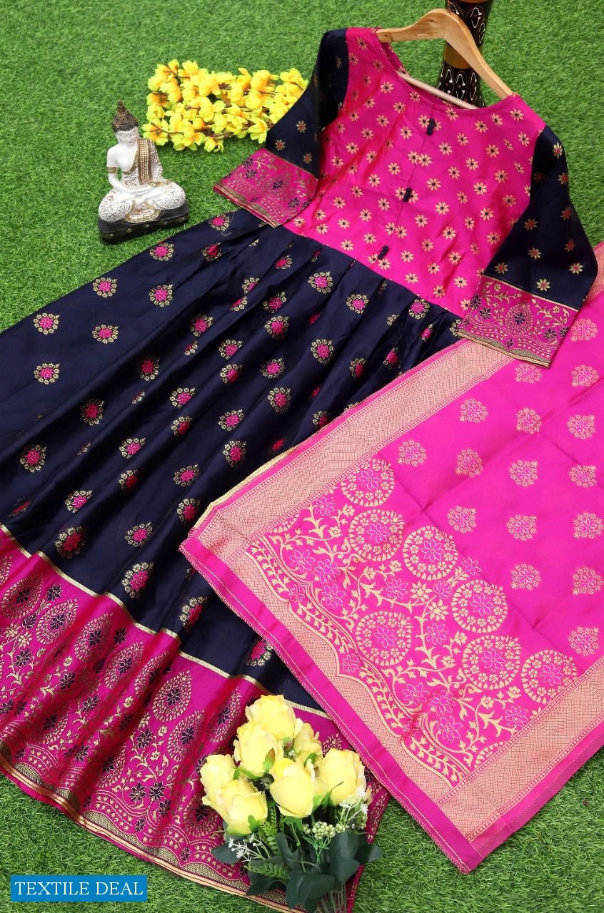 Rahul Nx Minakari Gown Wholesale Gown With Dupattas