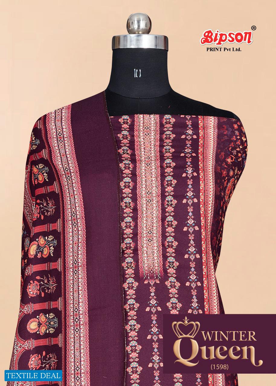 Bipson Winter Queen 1598 Wholesale Winter Wool Pashmina Winter Dress