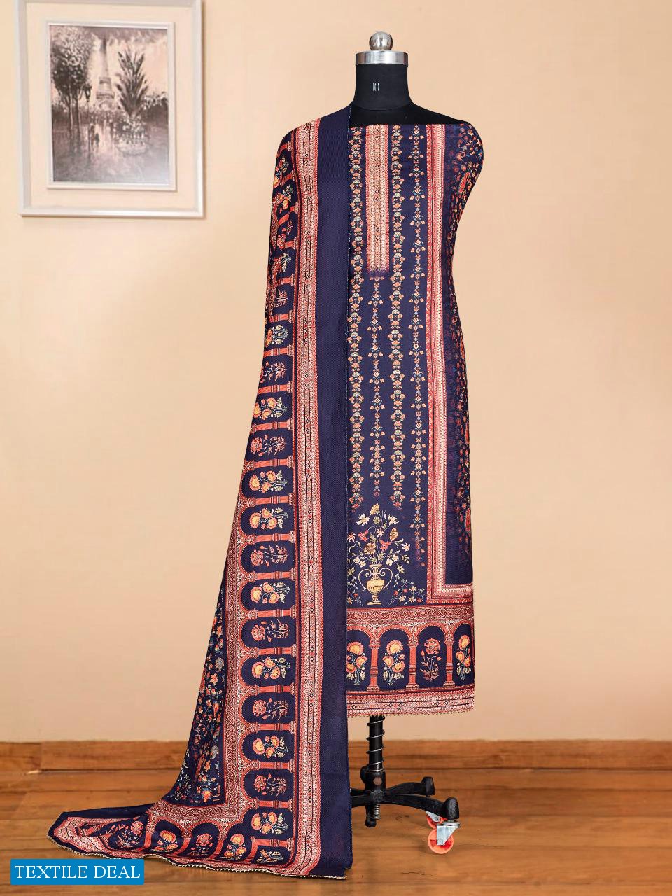 Bipson Winter Queen 1598 Wholesale Winter Wool Pashmina Winter Dress