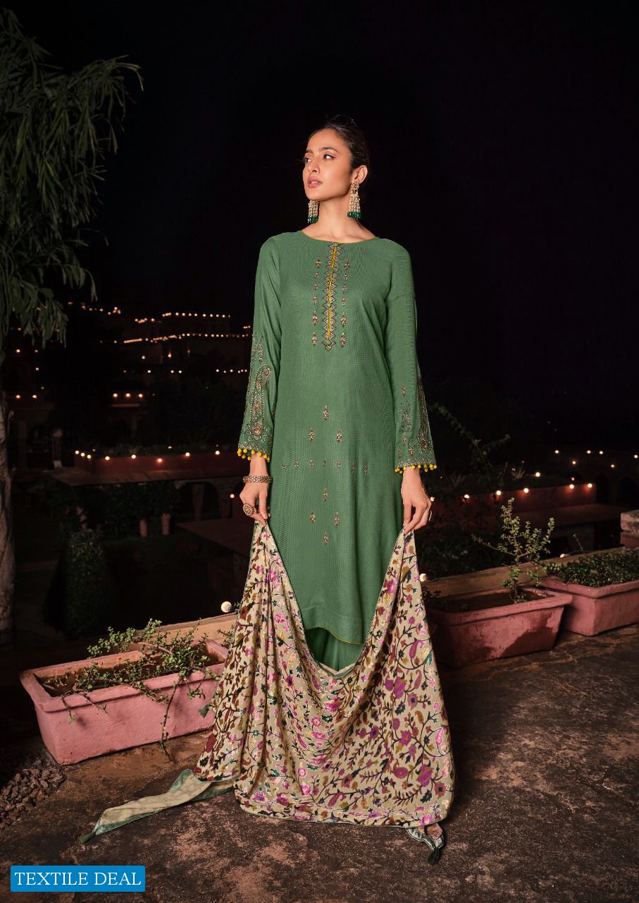 Deepsy Nur Wholesale Pure Viscose Pashmina With Work Salwar Kameez