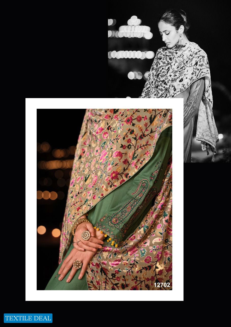 Deepsy Nur Wholesale Pure Viscose Pashmina With Work Salwar Kameez