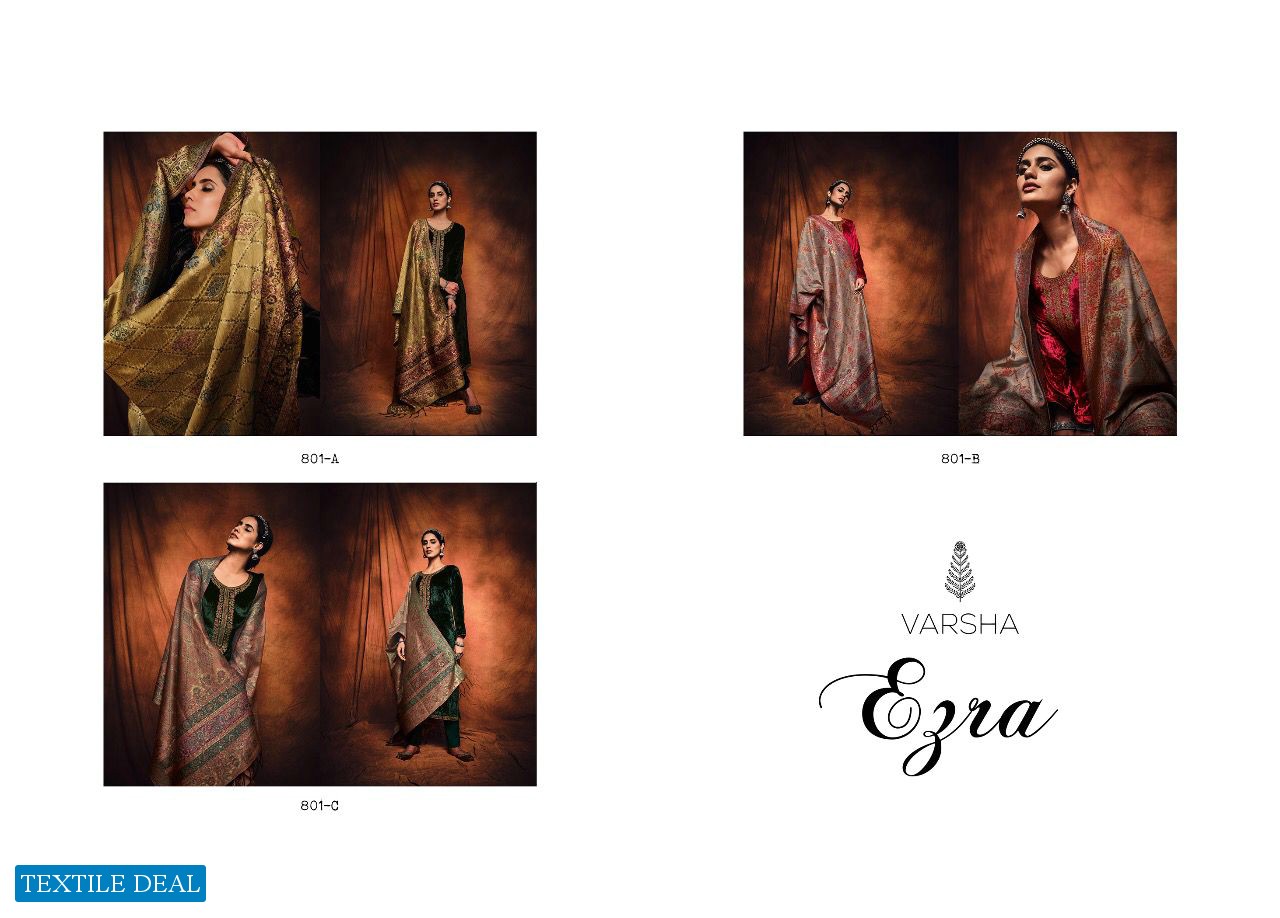 Varsha Ezra Wholesale Pure Velvet With Embroidery Salwar Kameez