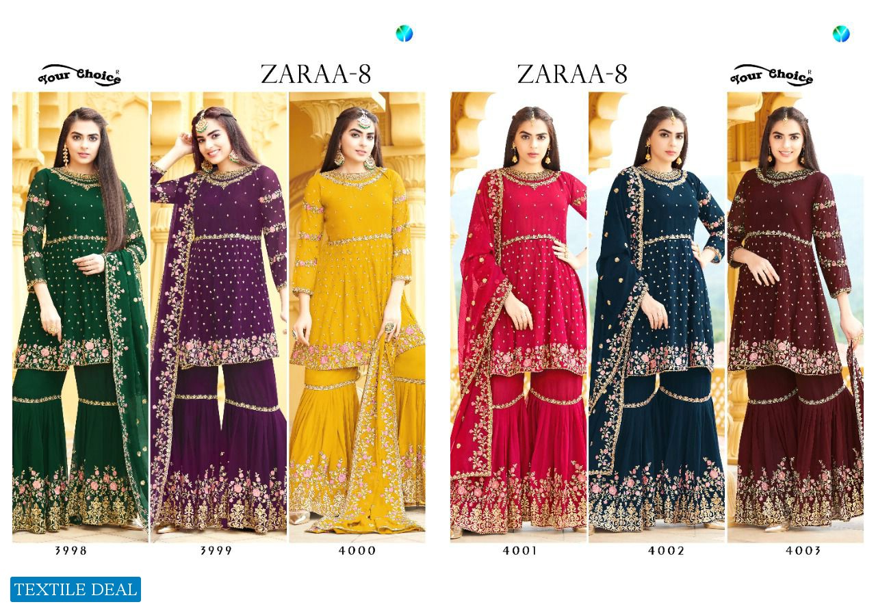 Your Choice Zaara Vol-8 Wholesale Designer Indian Salwar Kameez