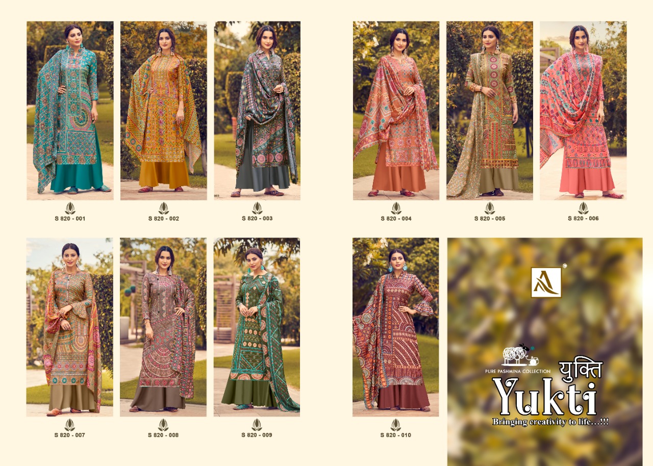 Alok Yukti Wholesale Pashmina Winter Salwar Kameez