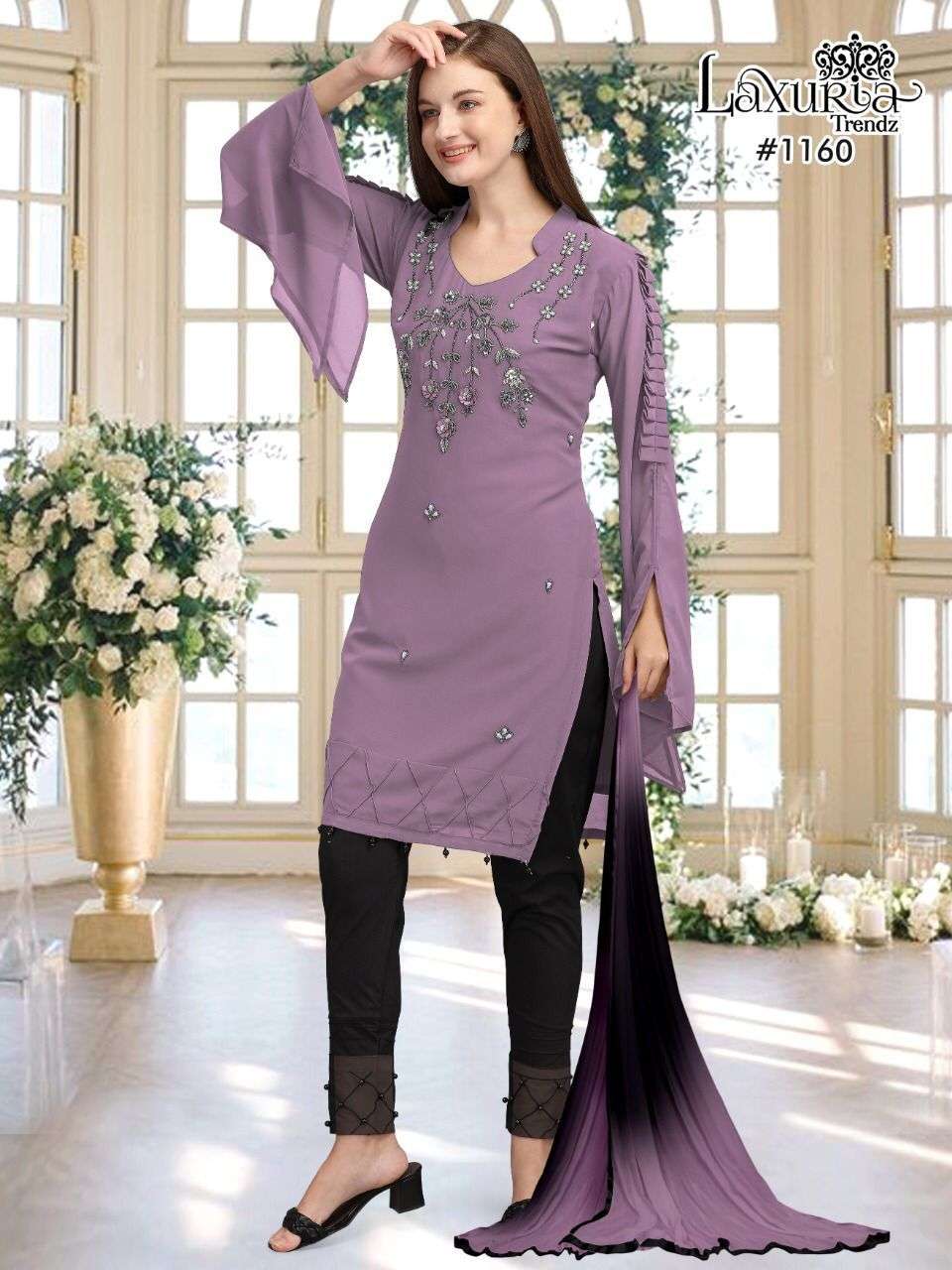 LAXURIA 1160 GEORGETTE READYMADE PAKISTANI FANCY SALWAR KAMEEZ