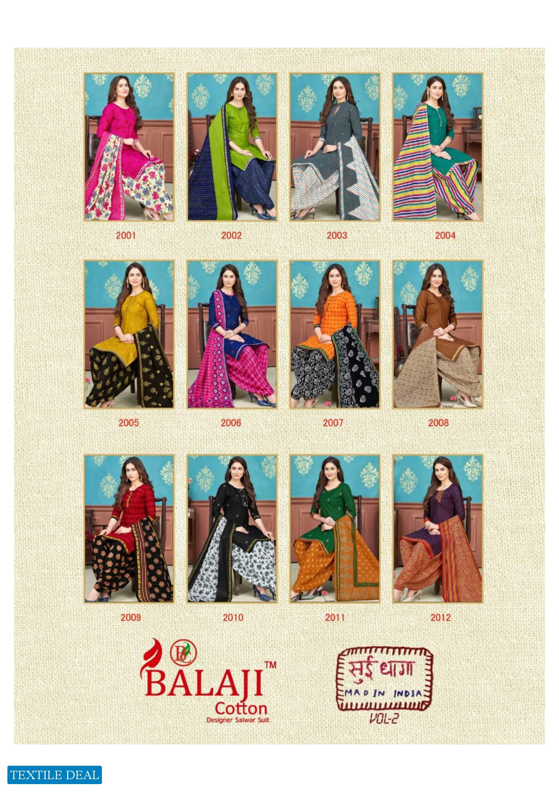 Balaji Sui Dhaga Vol-2 Wholesale Pure Cotton Dress Material