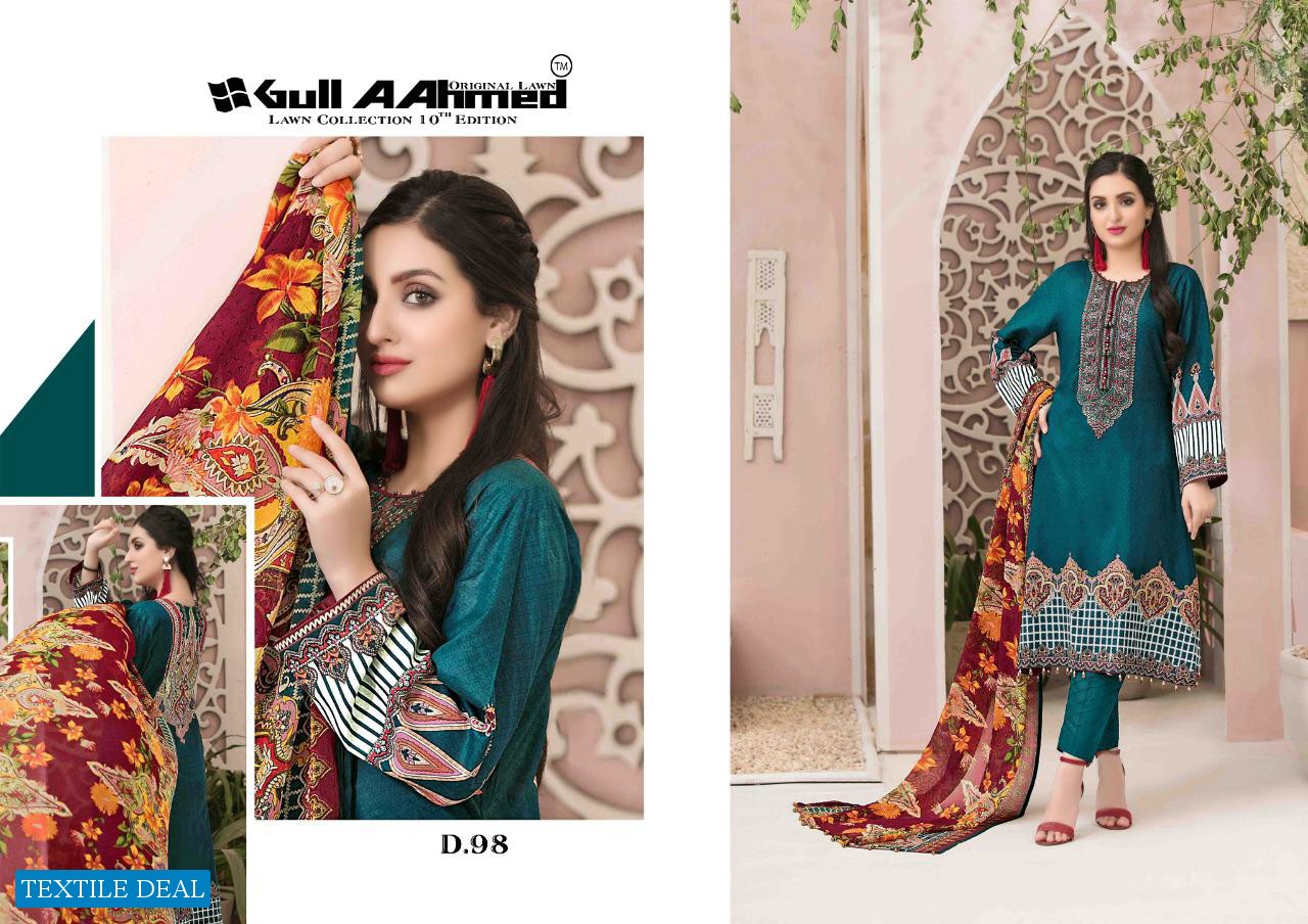 GULAHMED VOL 10 PURE LAWN PRINTED PAKISTANI DRESS MATERIALS