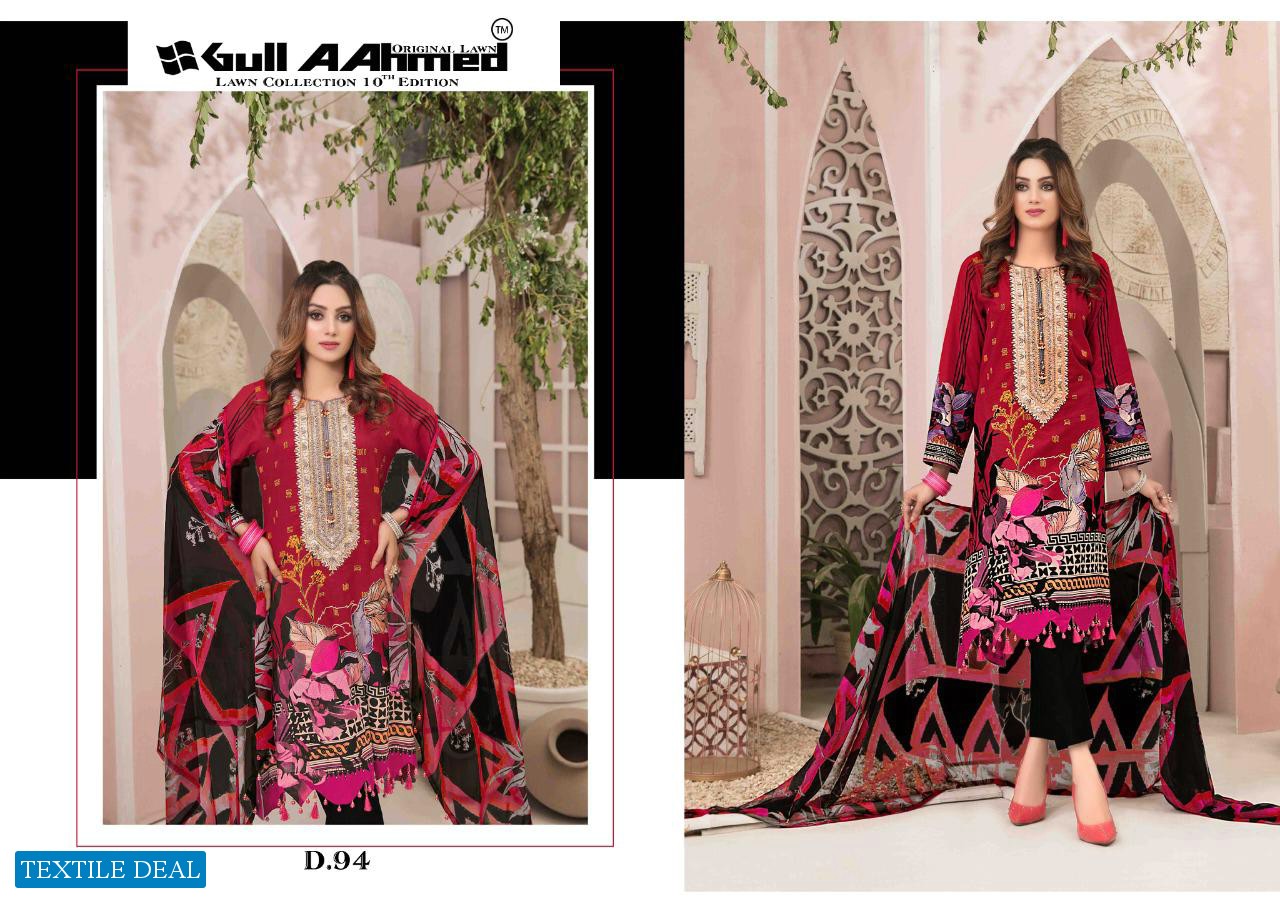 GULAHMED VOL 10 PURE LAWN PRINTED PAKISTANI DRESS MATERIALS