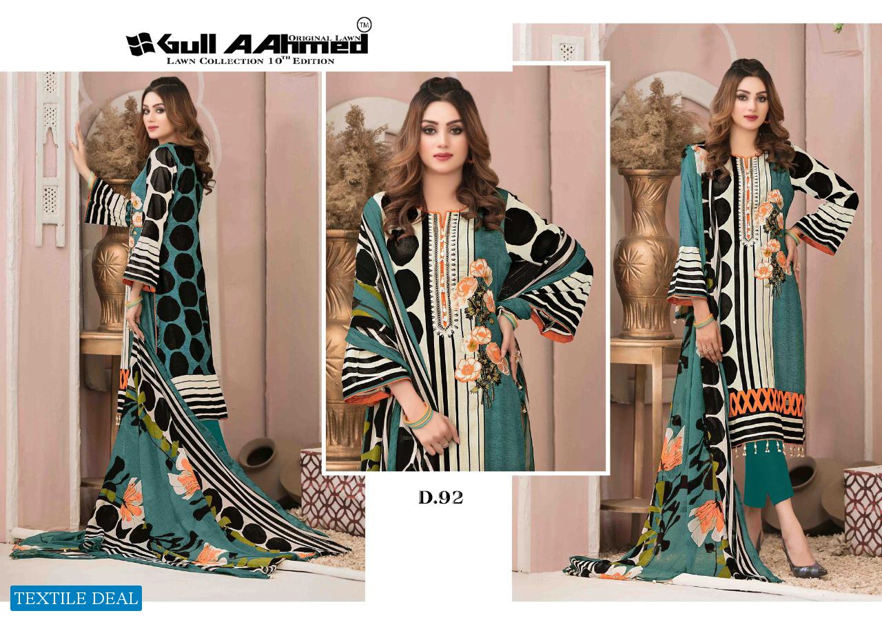 GULAHMED VOL 10 PURE LAWN PRINTED PAKISTANI DRESS MATERIALS