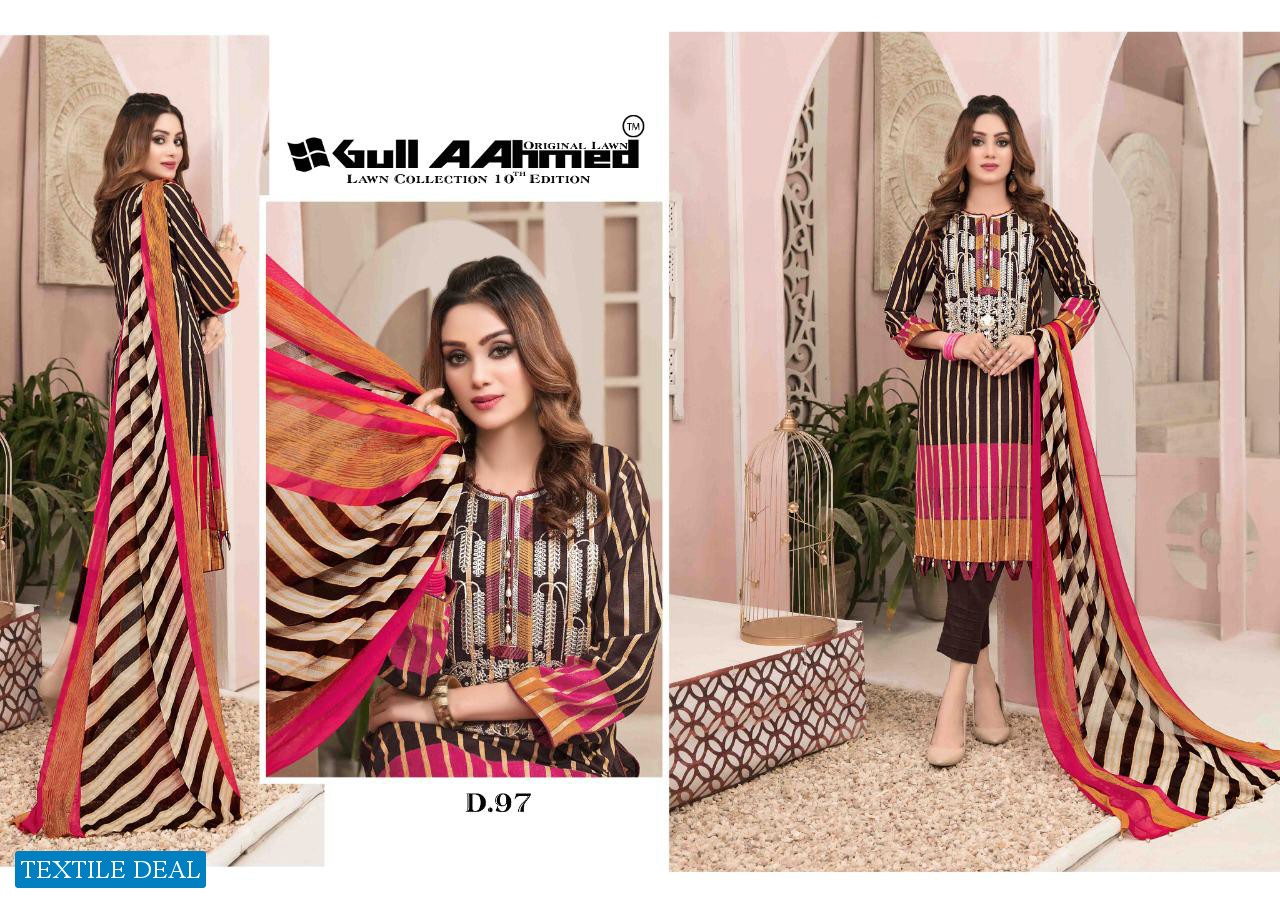 GULAHMED VOL 10 PURE LAWN PRINTED PAKISTANI DRESS MATERIALS