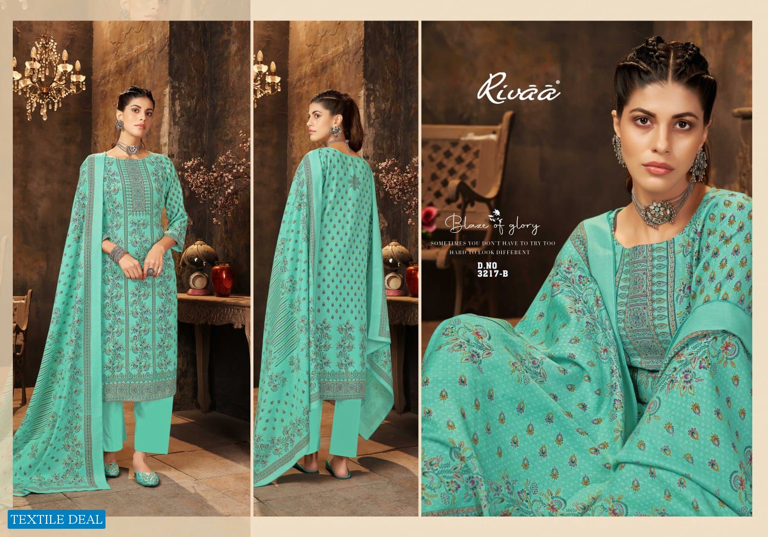 Rivaa Love Leena Wholesale Pure Pashmina Dress Material