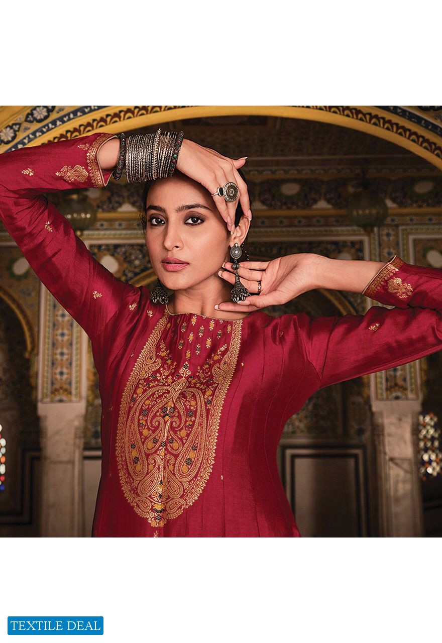 Varsha Indrani Wholesale Pure Pashmina Woven Salwar Kameez